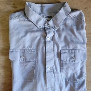 LINKSoul Mens 2XL Del Mar Gray Button Down Long Sleeve Casual Shirt